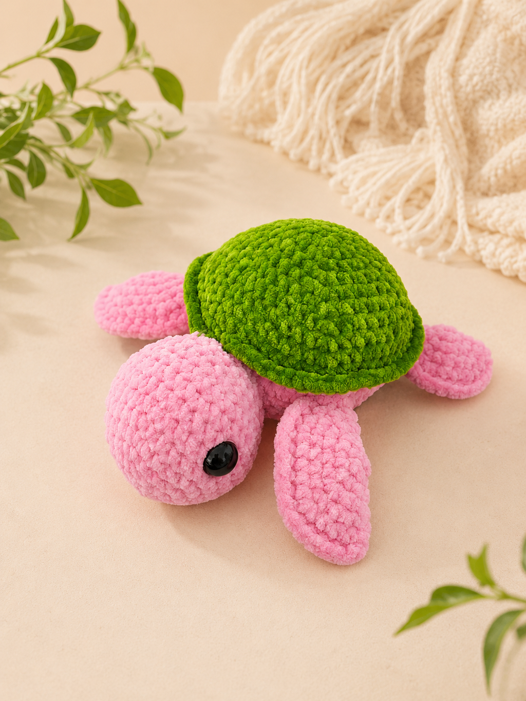 Pink & Green Turtle