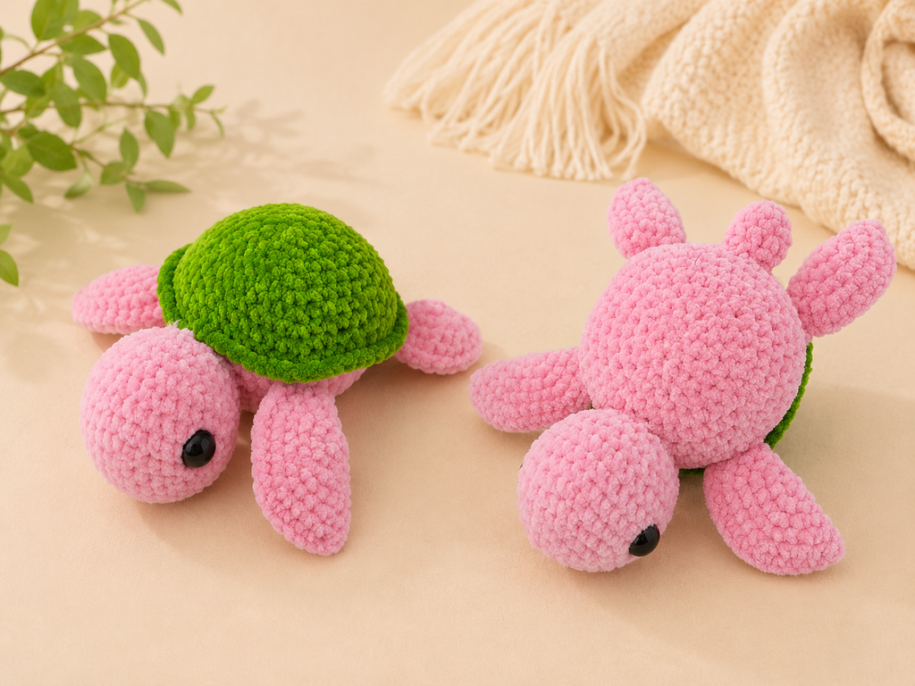 Pink & Green Turtle